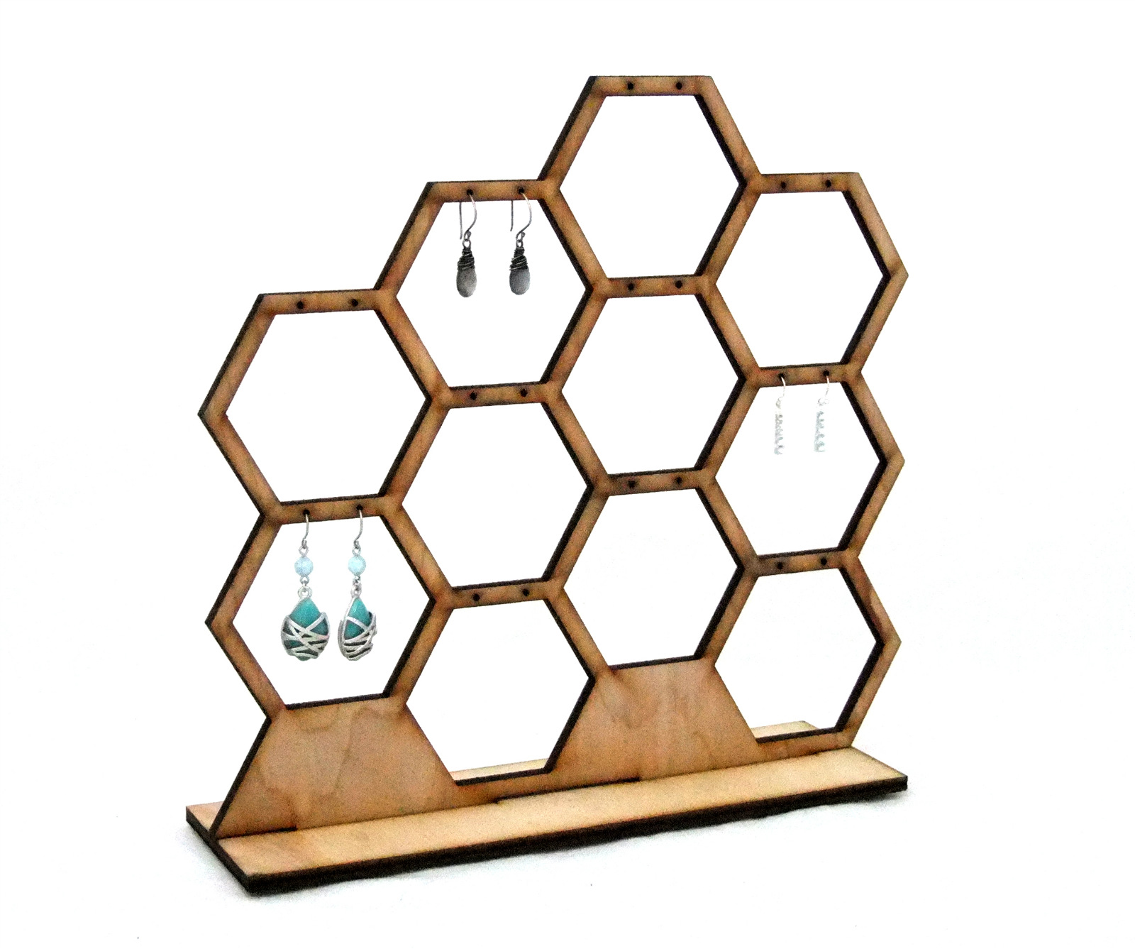 Wooden Honeycomb Earring Display Ebay Wooden Honeycomb Earring Display