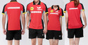 German table tennis team Shirt (Colour: Red/Black/