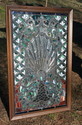 Large Framed Stained Glass Peacock - Wall Hanging 