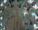 Large Framed Stained Glass Peacock - Wall Hanging 