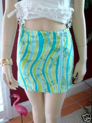 Florida-Vintage-Treasures : LILLY PULITZER Stretch FISH TURQUOISE