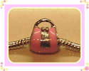 1 Abalorio Bolsito Rosa para Pulsera Estilo Pandor