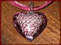 COLGANTE CORAZÓN CRISTAL DE MURANO & COLLAR, 45CM