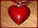 COLGANTE CORAZÓN CRISTAL DE MURANO & COLLAR, 45CM
