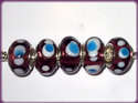 5 ABALORIOS DE MURANO Y PLATA925 COMPATIBLE CON PA