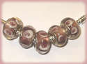 5 ABALORIOS DE MURANO Y PLATA925 COMPATIBLE CON PA