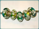5 ABALORIOS DE MURANO Y PLATA925 COMPATIBLE CON PA