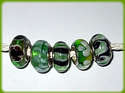 5 ABALORIOS DE MURANO Y PLATA925 COMPATIBLE CON PA