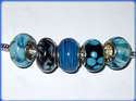 5 ABALORIOS DE MURANO Y PLATA925 COMPATIBLE CON PA