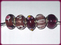 5 ABALORIOS DE MURANO Y PLATA 925 PARA PANDORA