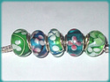 5 ABALORIOS DE MURANO Y PLATA 925 PARA PANDORA