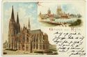 GA1-182: Gruss Aus Koln Postcard Postkarte Dom Chu