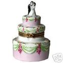 Limoges Porcelain Box Wedding Cake Collectible  Ne