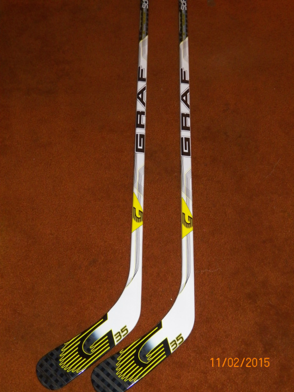 2 Graf Supra G35 youth left handed composite hockey sticks, The Corporal