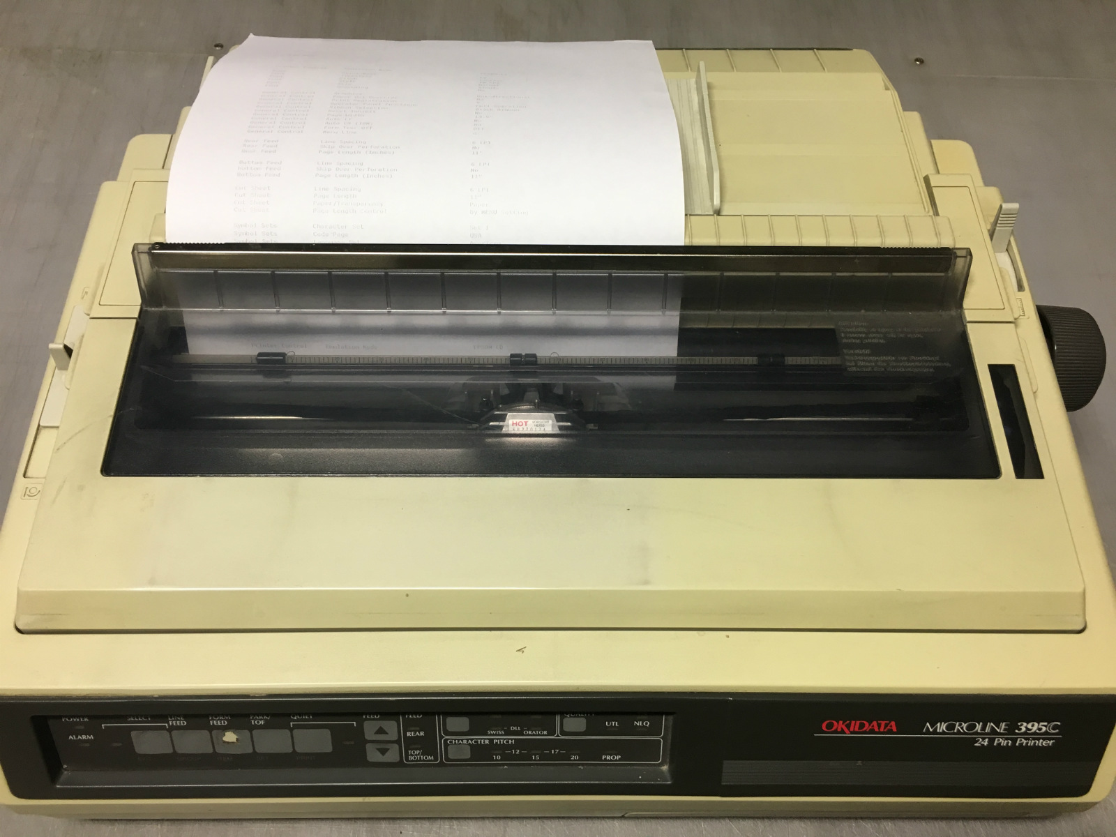 Okidata Microline 395c 24PIN DotMatrix Impact Printer GE8287A