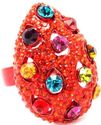 RUBY RED SIAM MULTI COLOR CRYSTAL TEARDROP COUTURE