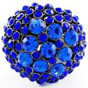 RETRO VINTAGE STYLE ROYAL BLUE AUSTRIAN CRYSTAL CO