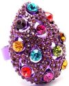 PURPLE AMETHYST MULTI COLOR CRYSTAL TEARDROP COUTU