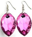 NEW SIMPLE HOT PINK CRYSTAL TEARDROP DANGLE COUTUR