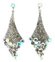 CLEAR AB CRYSTAL TEARDROP CLUSTER COUTURE CHANDELI