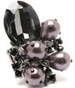HEAMTITE JET BLACK GRAY CRYSTAL PEARL COUTURE STAT
