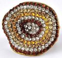 TOPAZ BROWN CLEAR RHINESTONE COUTURE STATEMENT ADJ