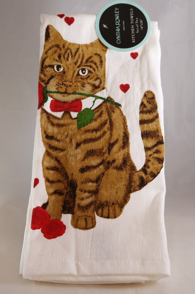 cat dish towel