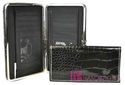 Western Patent Zebra Bling CROSS Pocket Tote Bag H