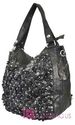 NWT REAL Genuine Leather STUDDED Ruffle FLOWER Sho