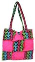 NEW PEACE SIGNS RAG QUILTED PATCHWORK FRAYED COTTO