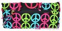 PEACE SIGNS RAG QUILTED PATCHWORK COTTON TOTE BAG 