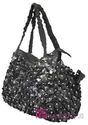 Rare NWT REAL Genuine Leather STUDDED Ruffle FLOWE