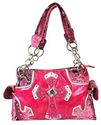 Rare~ Western Rhinestone CROSS Pocket Tote Snakesk