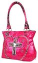 NWT Patent Shiny LOVE Rhinestone CROSS BLING Tote 
