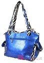 Zebra RUFFLE FLOWER Western Crystal CROSS Shoulder