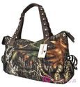 Brown Mossy Oak Camo Rhinestone Cross Camouflage T
