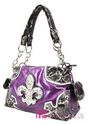 NWT Snakeskin Accent FLEUR DE LIS Patent Leather B
