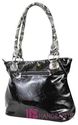 NWT Patent Shiny LOVE Rhinestone CROSS BLING Tote 