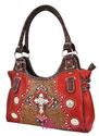 Western Cowgirl Rhinestone CROSS Paisley Textured 