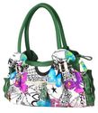 NEW Poppy Color BUTTERFLY Print Gathered O Ring Sa