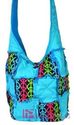 PEACE SIGNS RAG QUILTED PATCHWORK FRAYED COTTON CR
