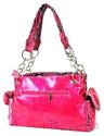 Rare~ Western Rhinestone CROSS Pocket Tote Snakesk