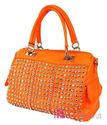 Rhinestone Stud Pop Outfit Designer 2 Way Tote Bag