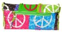  Bohemian PEACE SIGN Rag Quilted FRAYED COTTON Pat