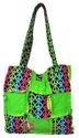 NEW PEACE SIGNS RAG QUILTED PATCHWORK FRAYED COTTO