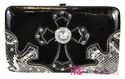 Rare~ Western Rhinestone CROSS Pocket Tote Snakesk
