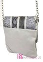 New SILVERAKE Rhinestone Studded Ostrich PATCHWORK
