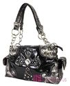 Rare~ Western Rhinestone CROSS Pocket Tote Snakesk