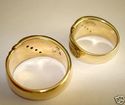  His & Hers Natural Gold Nugget 14K RINGS, w/ Diam