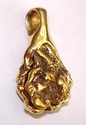 Very Nice Natural Gold Nugget 18K PENDANT, Alaska!